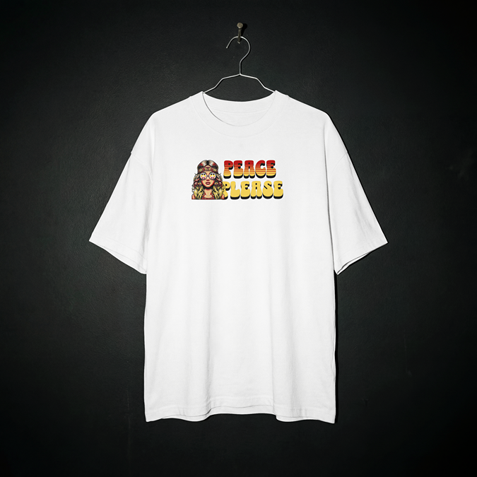T-Shirt - Peace Please - Oversized Fit