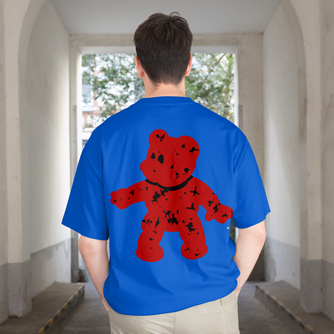 T-Shirt - Bloody Bear (Red) - Oversized Fit