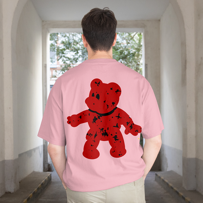 T-Shirt - Bloody Bear (Red) - Oversized Fit