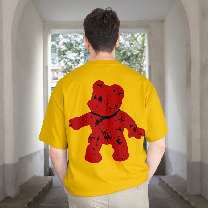 T-Shirt - Bloody Bear (Red) - Oversized Fit