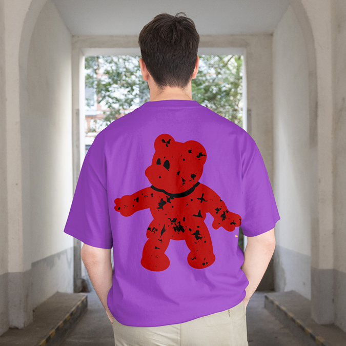 T-Shirt - Bloody Bear (Red) - Oversized Fit