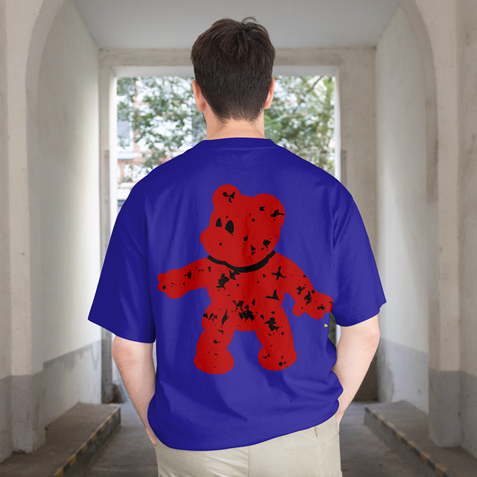 T-Shirt - Bloody Bear (Red) - Oversized Fit