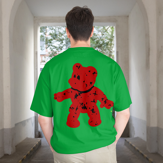 T-Shirt - Bloody Bear (Red) - Oversized Fit