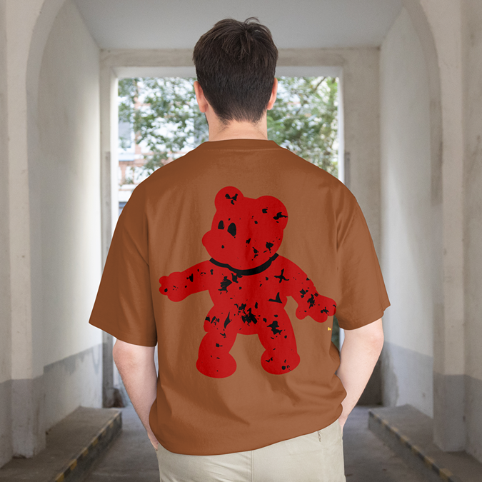 T-Shirt - Bloody Bear (Red) - Oversized Fit