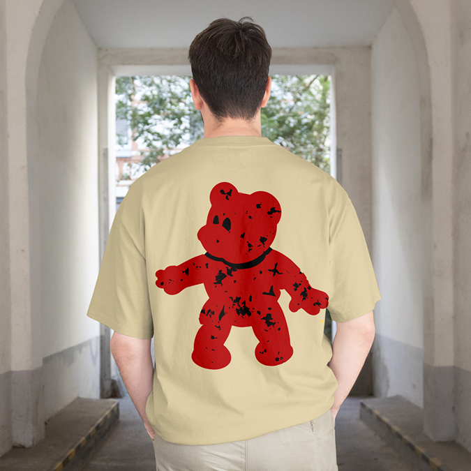 T-Shirt - Bloody Bear (Red) - Oversized Fit