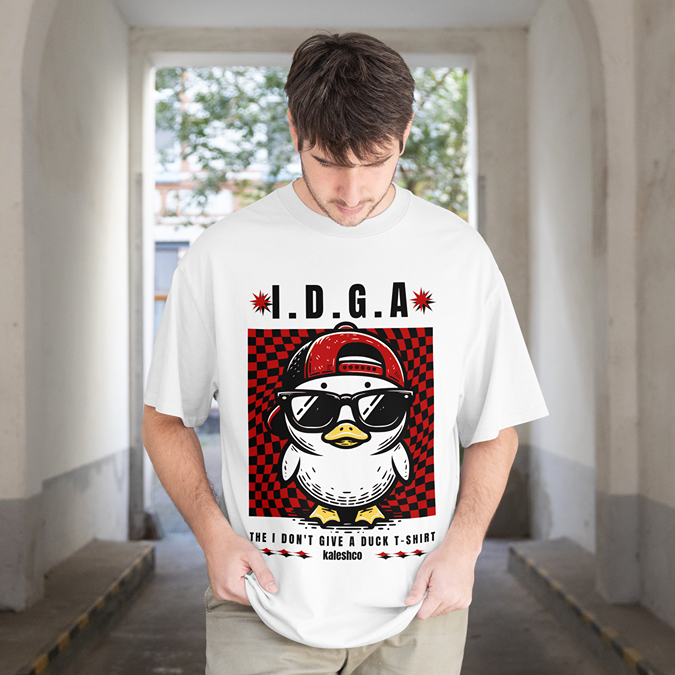 T-Shirt - I Don't Give A Duck - Oversized Fit