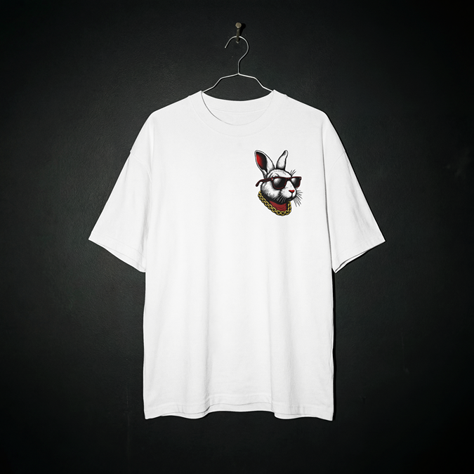 T-Shirt - Mr. Rab-Hit On Bike - Oversized Fit