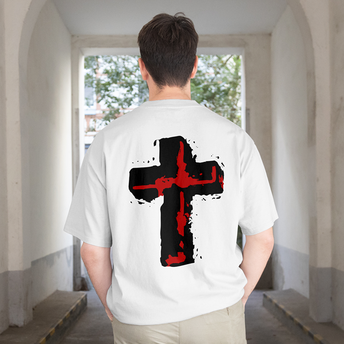 T-Shirt - Holy Cross - Oversized Fit