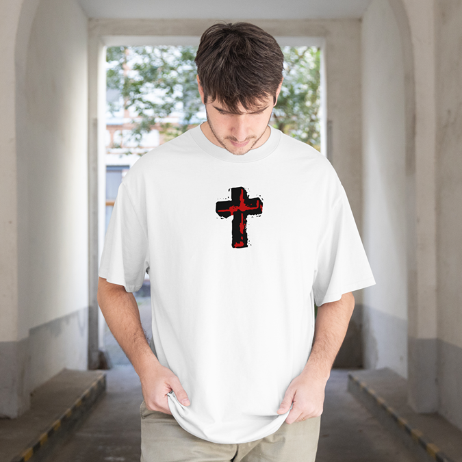 T-Shirt - Holy Cross - Oversized Fit