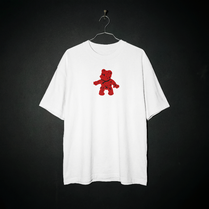 T-Shirt - Bloody Bear (Red) - Oversized Fit
