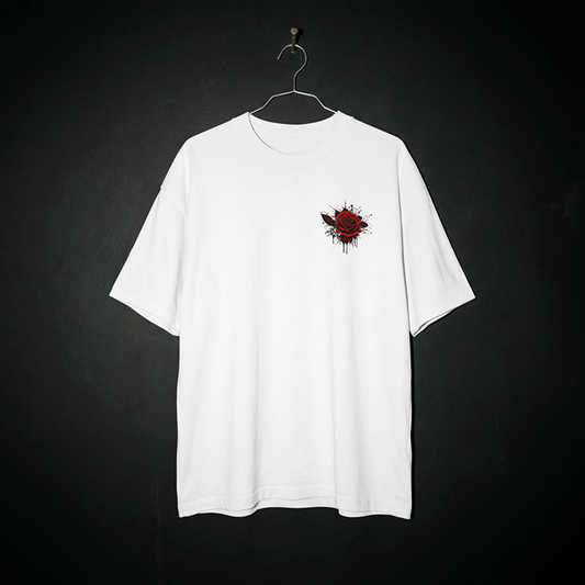 T-Shirt - Bloody Rose - Oversized Fit - Minimal