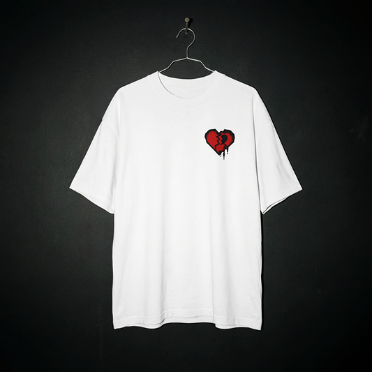 T-Shirt - Bloody Heart - Oversized Fit - Minimal