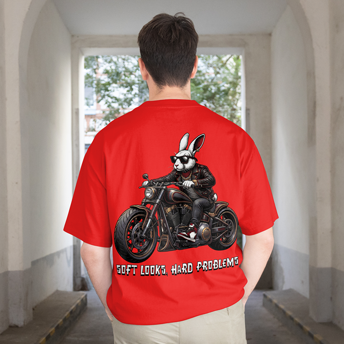T-Shirt - Mr. Rab-Hit On Bike - Oversized Fit