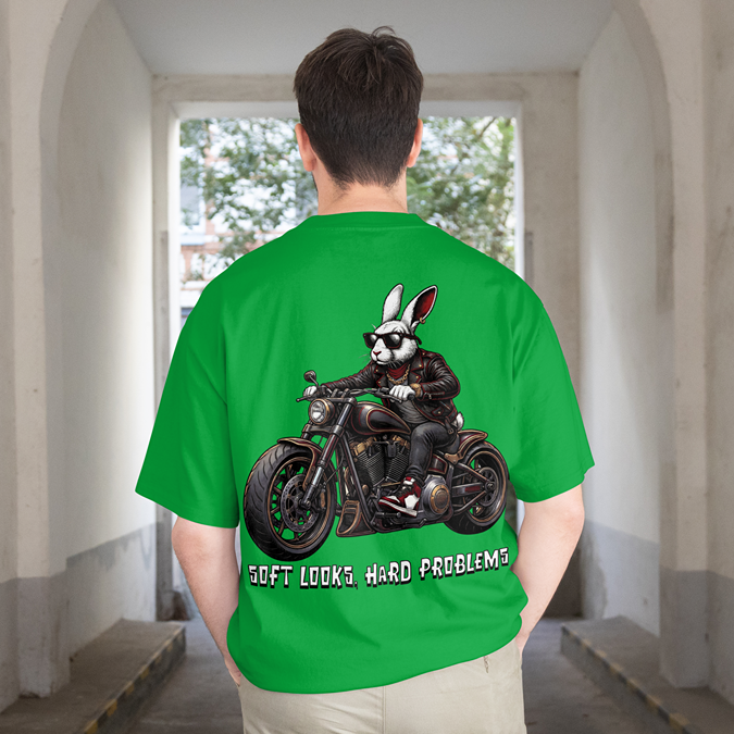 T-Shirt - Mr. Rab-Hit On Bike - Oversized Fit