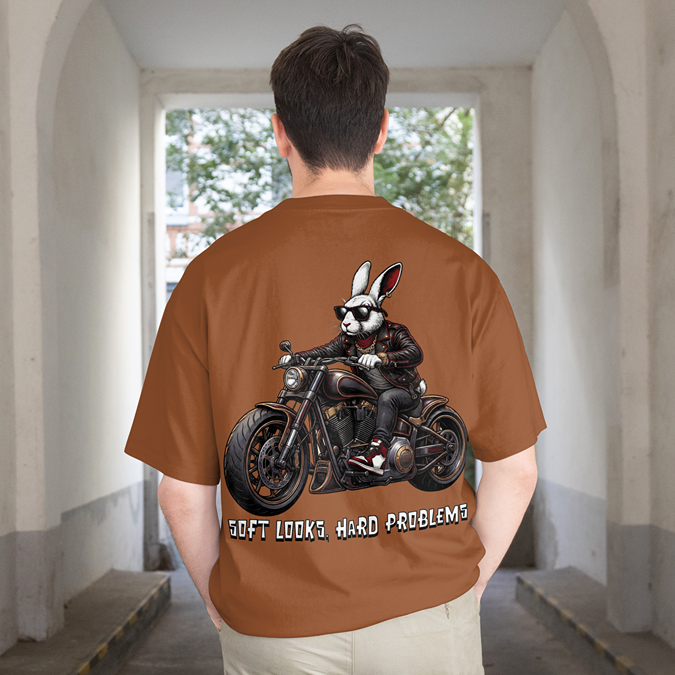 T-Shirt - Mr. Rab-Hit On Bike - Oversized Fit
