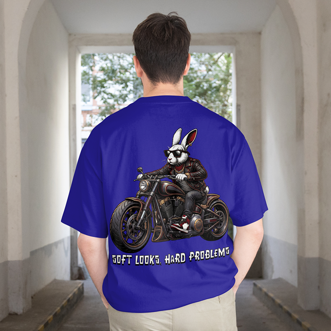 T-Shirt - Mr. Rab-Hit On Bike - Oversized Fit