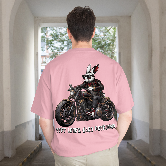 T-Shirt - Mr. Rab-Hit On Bike - Oversized Fit