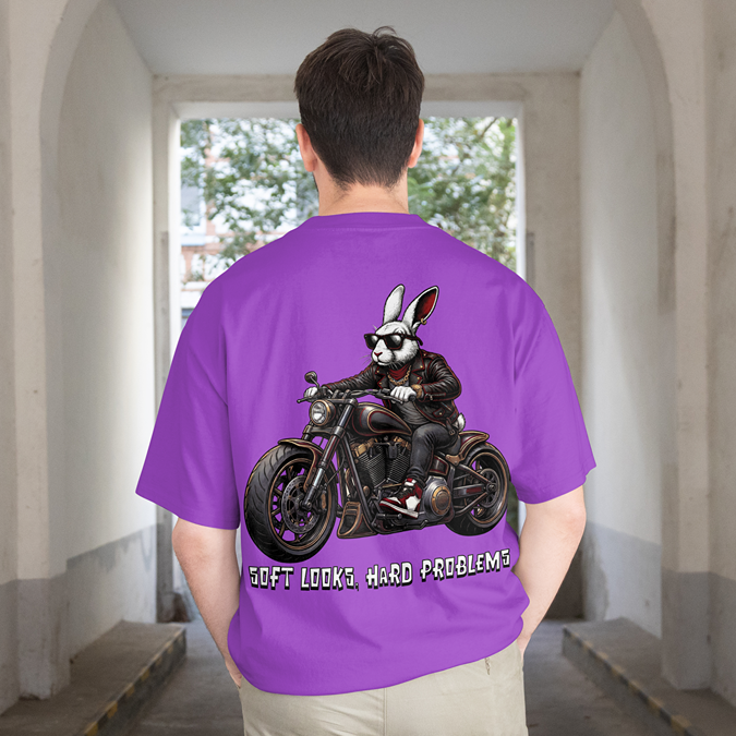 T-Shirt - Mr. Rab-Hit On Bike - Oversized Fit