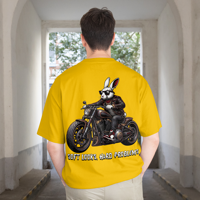 T-Shirt - Mr. Rab-Hit On Bike - Oversized Fit