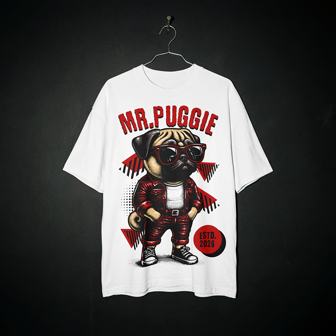 T-Shirt - Mr. Puggie - Oversized Fit