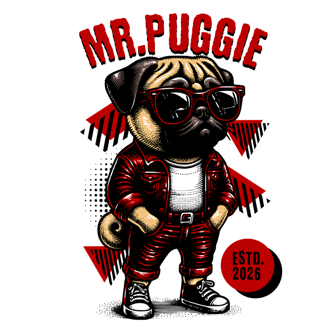 T-Shirt - Mr. Puggie - Oversized Fit