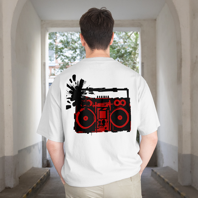 T-Shirt - Retro Radio - Oversized Fit