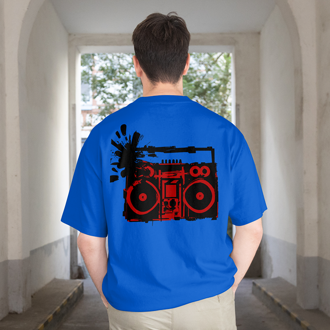 T-Shirt - Retro Radio - Oversized Fit
