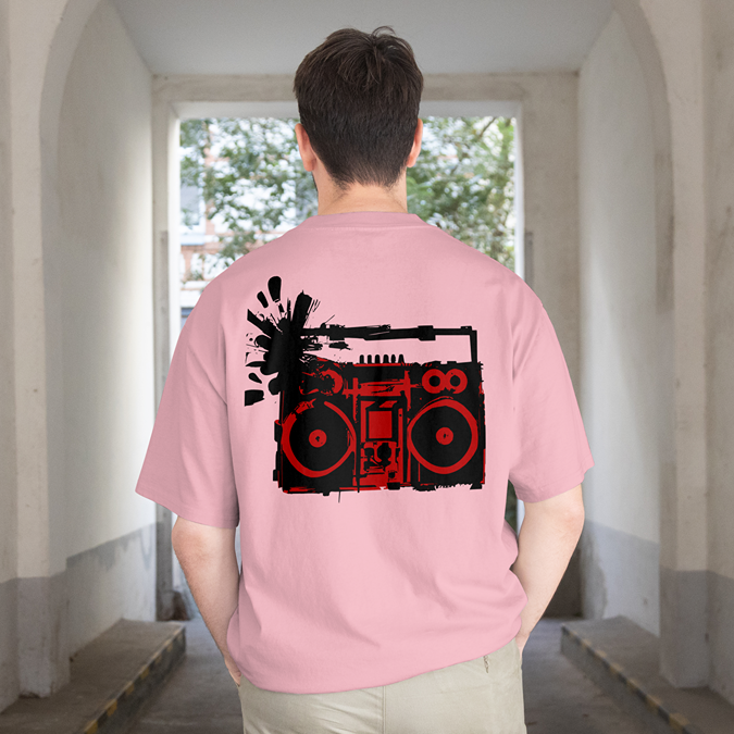 T-Shirt - Retro Radio - Oversized Fit