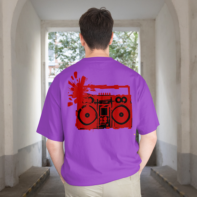 T-Shirt - Retro Radio - Oversized Fit