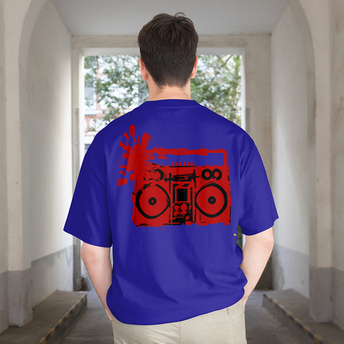 T-Shirt - Retro Radio - Oversized Fit