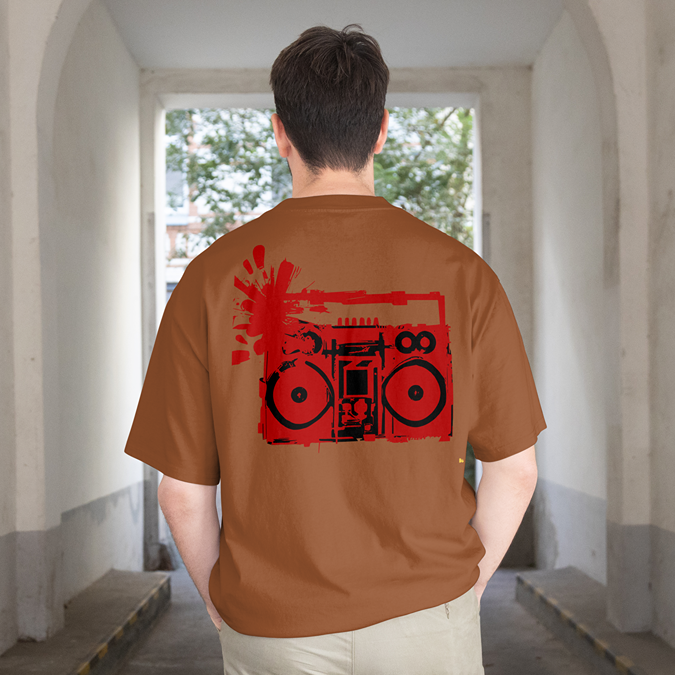 T-Shirt - Retro Radio - Oversized Fit