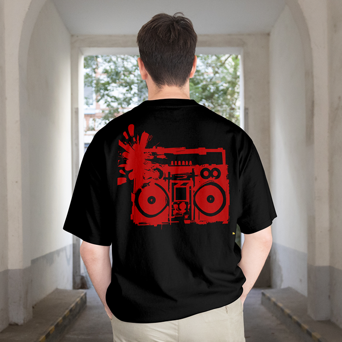 T-Shirt - Retro Radio - Oversized Fit