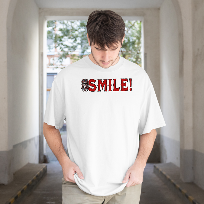 T-Shirt - Smile - Oversized Fit