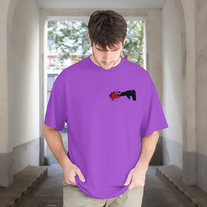 T-Shirt - Shots Fired - Oversized Fit - Minimal