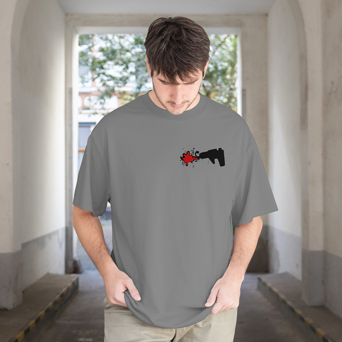 T-Shirt - Shots Fired - Oversized Fit - Minimal