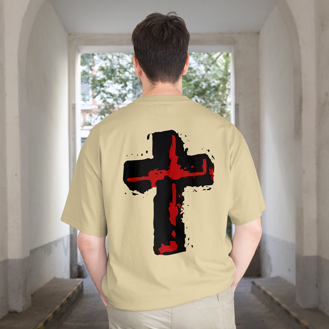 T-Shirt - Holy Cross - Oversized Fit