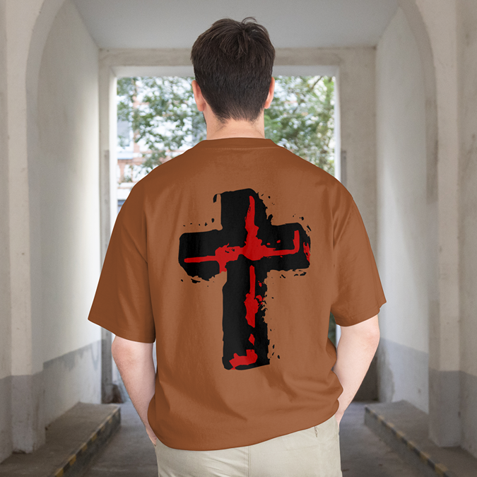 T-Shirt - Holy Cross - Oversized Fit