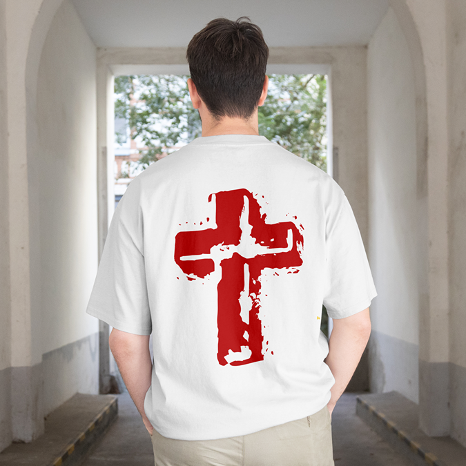 T-Shirt - Holy Cross - Oversized Fit