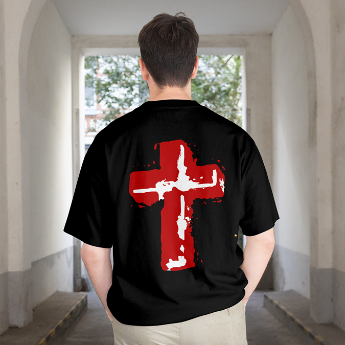 T-Shirt - Holy Cross - Oversized Fit