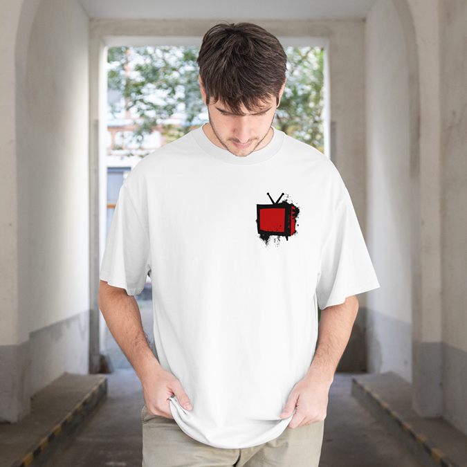 T-Shirt - Bad Television - Oversized Fit - Minimal