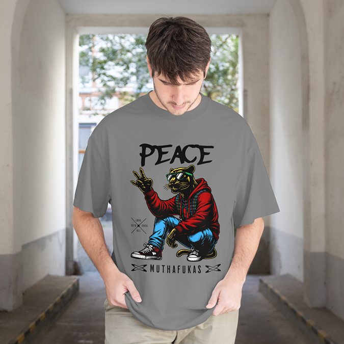 T-Shirt - Peace Muthafakas - Oversized Fit