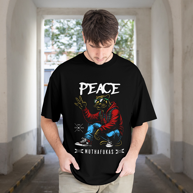 T-Shirt - Peace Muthafakas - Oversized Fit