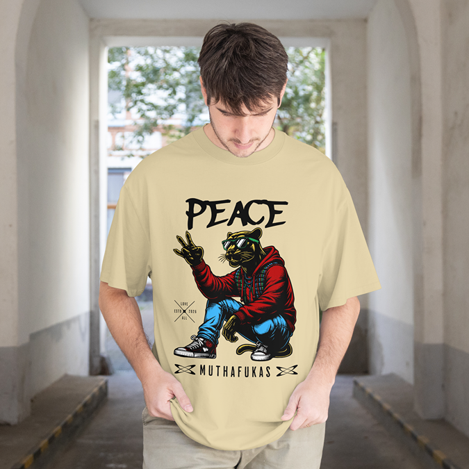 T-Shirt - Peace Muthafakas - Oversized Fit
