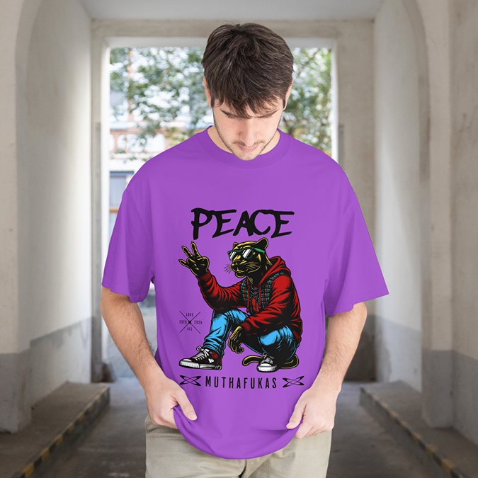 T-Shirt - Peace Muthafakas - Oversized Fit