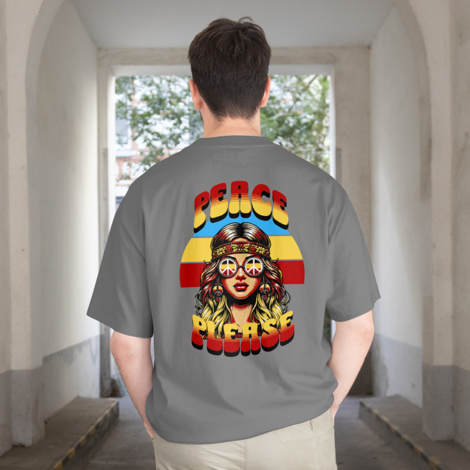 T-Shirt - Peace Please - Oversized Fit