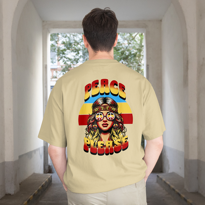 T-Shirt - Peace Please - Oversized Fit