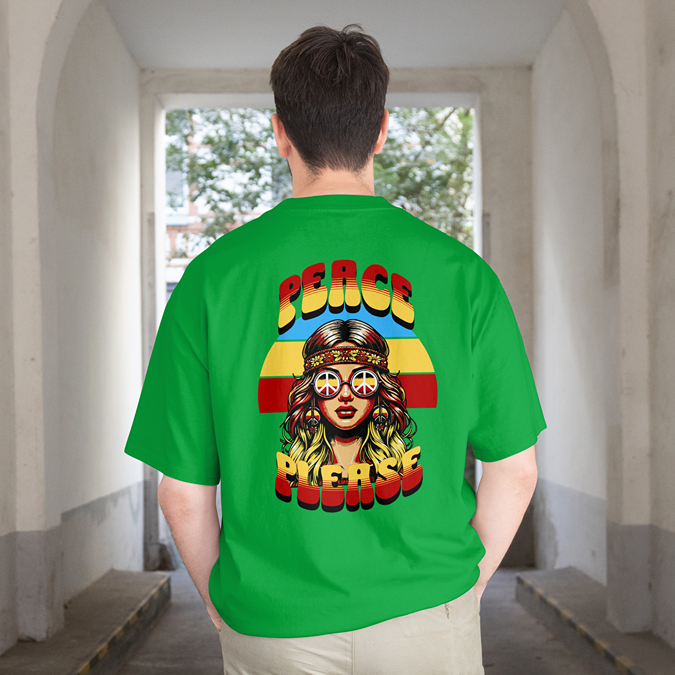 T-Shirt - Peace Please - Oversized Fit