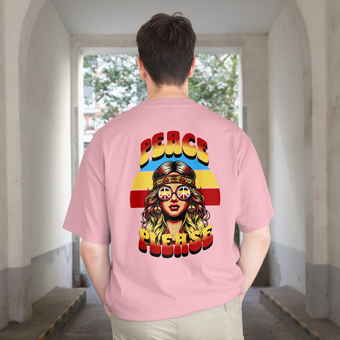 T-Shirt - Peace Please - Oversized Fit