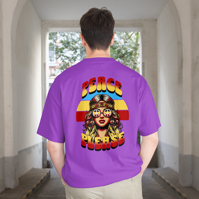 T-Shirt - Peace Please - Oversized Fit