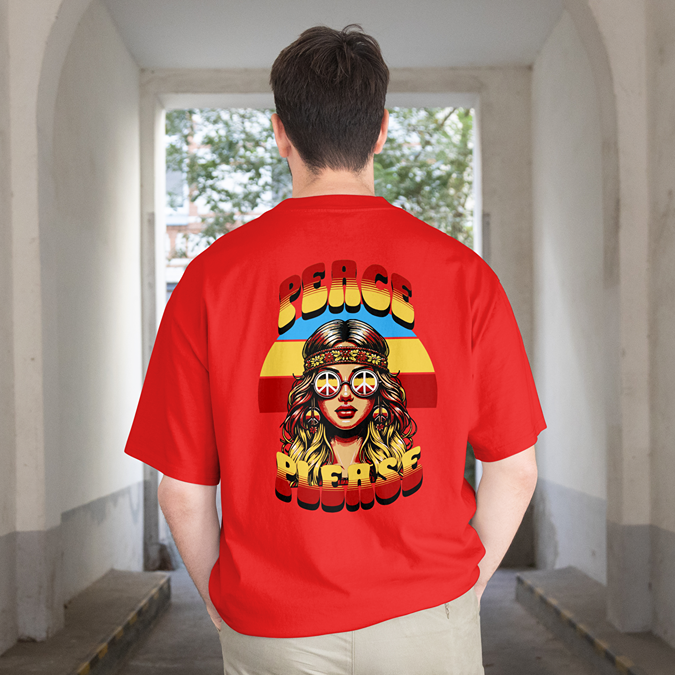 T-Shirt - Peace Please - Oversized Fit